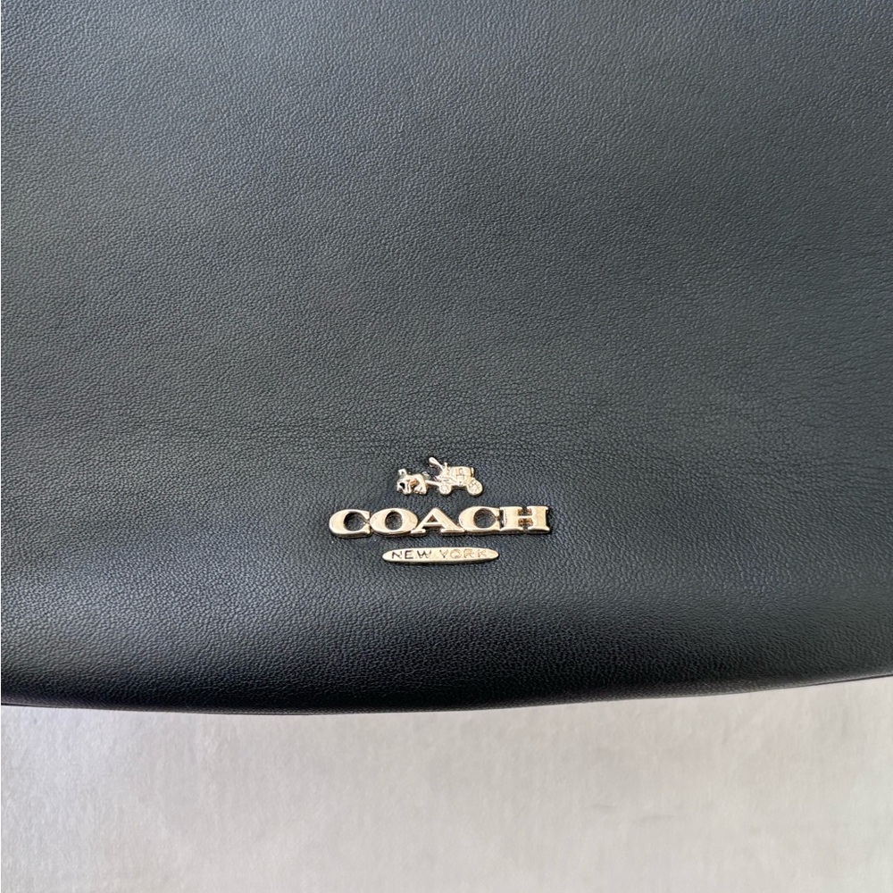 Coach Black Leather Shoulder Hobo Bag - Picture 7 of 11